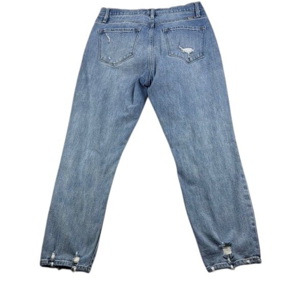 KanCan Jeans Straight Distressed High Rise Women's Size 28 - Picture 3 of 10